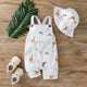 Baby Boys' Cartoon Animal Sleeveless Jumpsuit with Hat