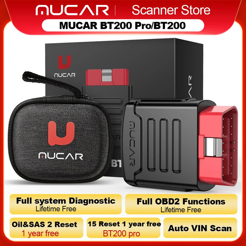 MUCAR BT200 Pro Bluetooth OBD2 Full System Scanner