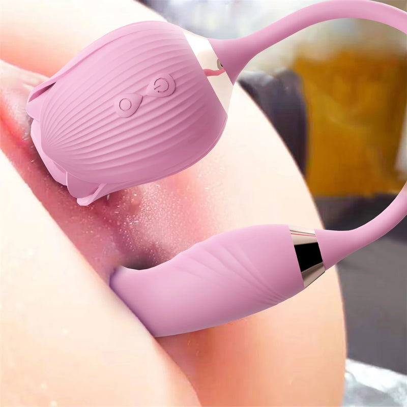 2-in-1 Sucking and Licking Intimate Vibrator