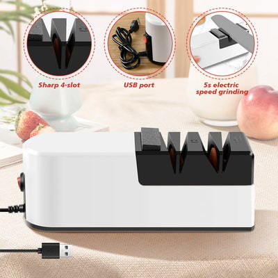 Automatic 4-Stage Electric Knife Sharpener