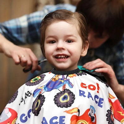 Kids' Waterproof Cartoon Haircut Cape