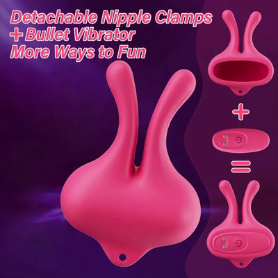 Wearable Nipple Clip G-Spot Vibrator