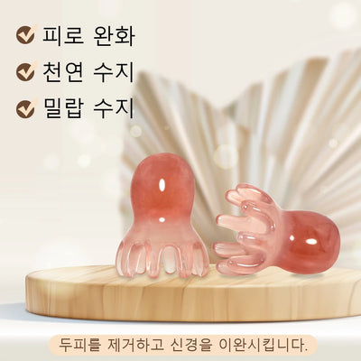 Cute Octopus Resin Scalp Massage Comb Korean Hair Care