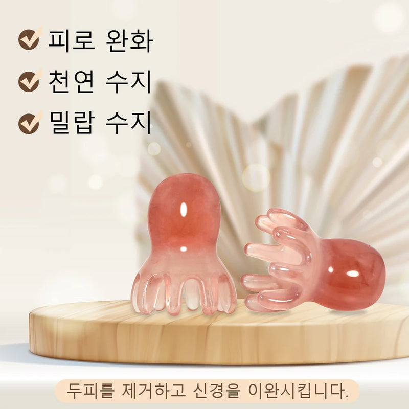 Cute Octopus Resin Scalp Massage Comb Korean Hair Care