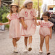 Baby Girls' Floral Embroidery Linen Cotton Romper Dress