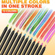 7-in-1 Rainbow Multicolor Wood Pencils 10-Pack