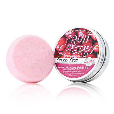 Nature Plant Fruit cherry Solid Shampoo Refreshing Lemon Aloe Vegan Soap Skin Oil Control Dandruff Shampoo Bar