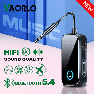 Bluetooth 5.4 HiFi AUX Receiver Transmitter with Mic