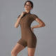 Women's One-Piece Zip Gym Yoga Jumpsuit Bodysuit
