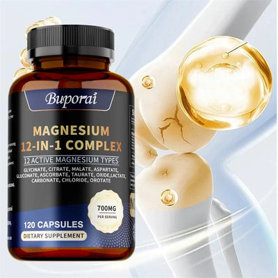 Magnesium Complex Supplement for Bone and Heart Health 120 Caps