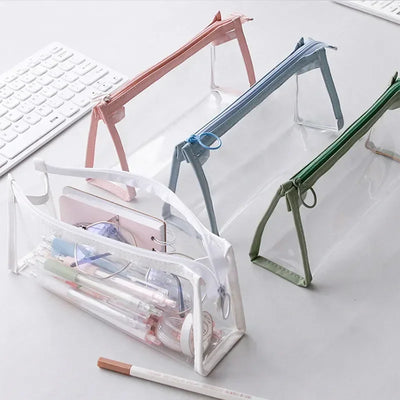 Transparent Large Capacity Pencil and Pen Bag Kawaii