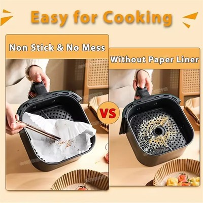 Disposable Non-Stick Round Air Fryer Paper Liners
