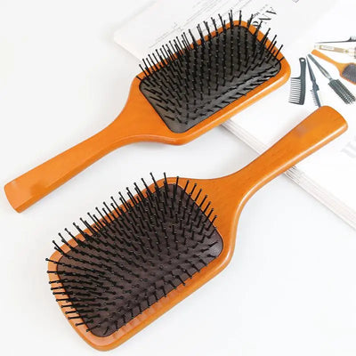 Wooden Anti-Static Airbag Scalp Massage Comb