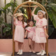 Baby Girls' Floral Embroidery Linen Cotton Romper Dress
