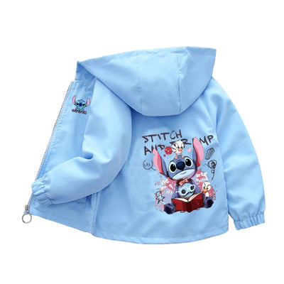 Kids' Cartoon Superhero Hooded Sports Jacket