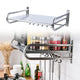 Stainless Steel Wall-Mounted Microwave Oven Shelf Rack