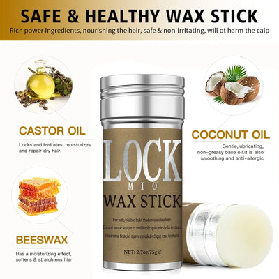 LOCKMIO Coconut Oil Edge Control Wax Stick Strong Hold