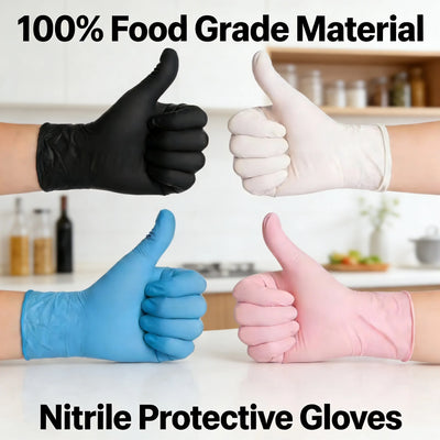 Black Nitrile Disposable Gloves 100-Pack Thickened