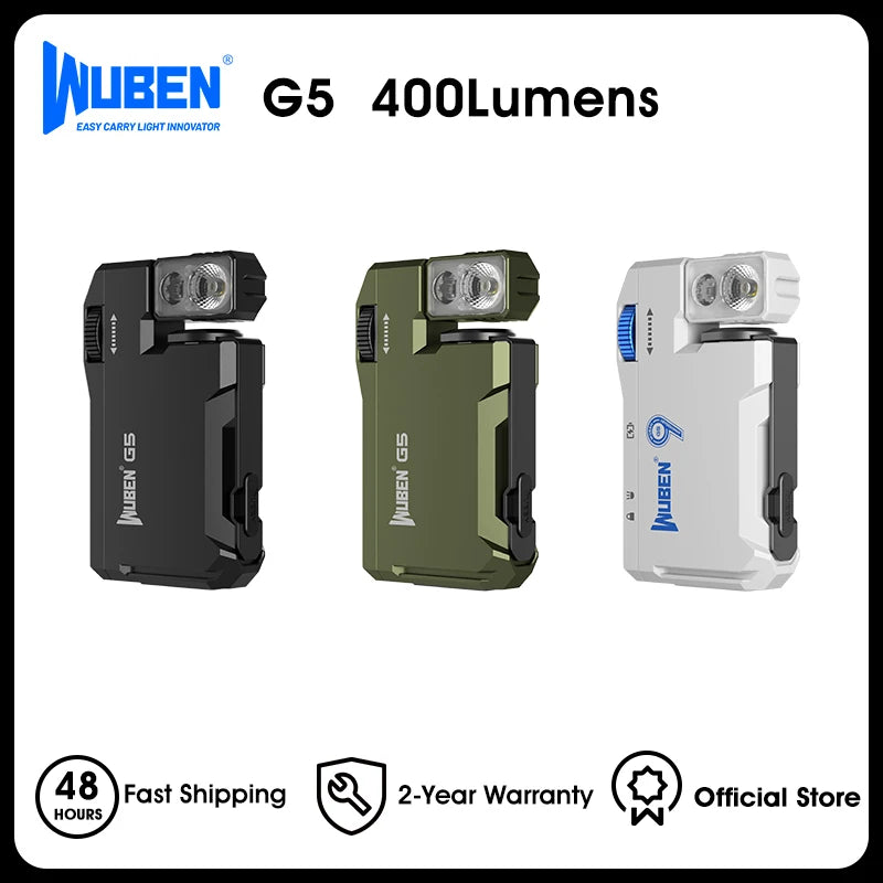 WUBEN G5 400 Lumen RGB EDC Pocket Flashlight