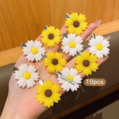 Sunflower Hair Clips Sweet and Stylish 10-Pack