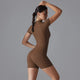 Women's One-Piece Zip Gym Yoga Jumpsuit Bodysuit