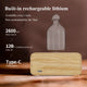 Rechargeable Essential Oil Diffuser Waterless Nebulizing Diffuser Electric Smell for Home Office Wood and Glass Aroma Diffuser