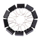Black Metal Binder Clips 10-Pack Multi-Size