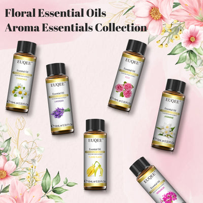 6-Bottle Floral Essential Oils Set
