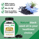Organic Black Cumin Seed Oil 1000mg Supplement Non-GMO