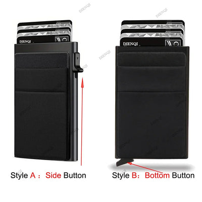 Men's Slim RFID Metal Minimalist Card Holder Wallet
