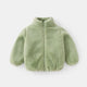 Kids' Solid Color Plush Warm Casual Coat Jacket