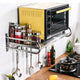 Stainless Steel Wall-Mounted Microwave Oven Shelf Rack