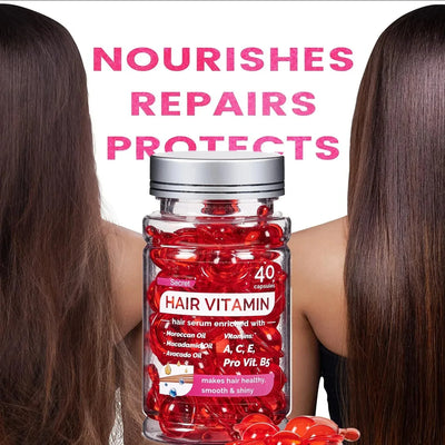 Moroccan Vitamin Oil Hair Repair Capsules 40-Pack