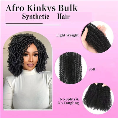 Afro Kinky Bulk Synthetic Hair Extension