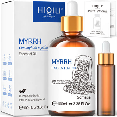 HIQILI 100% Pure Myrrh Essential Oil 100ml