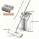 Hands-Free Flat Mop and Bucket Set with 4 Microfiber Pads