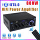 800W 2-Channel Bluetooth 5.0 HiFi Mini Stereo Amplifier