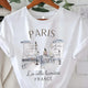 Women's Paris Print Short Sleeve Crew Neck Tee
