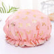 Waterproof Gold Print Shower Cap for Women