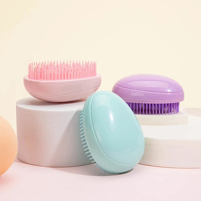 Mini Detangling Hair Brush Egg Round Shape Hair Brushes Anti-knotting Hair Smoothing Combs Anti Static Massage Hair Care Tools