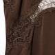 Women's Lace Trim Backless Satin Slip Dress