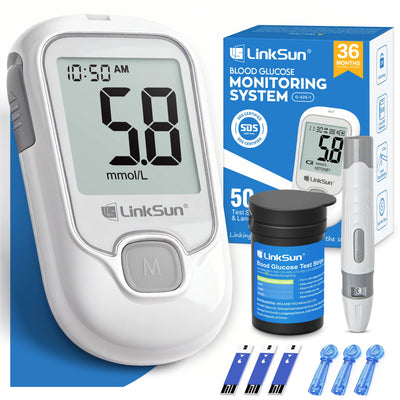 LinkSun Digital Blood Glucose Meter Kit with Test Strips