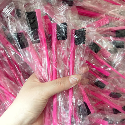 Double-Sided Hair Edge Control Brush 10 or 20-Pack