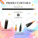 7-in-1 Rainbow Multicolor Wood Pencils 10-Pack