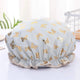 Waterproof Gold Print Shower Cap for Women