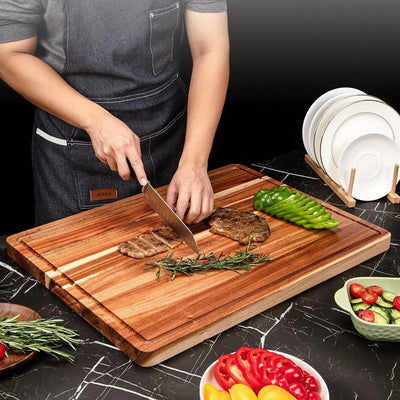Extra Large Reversible Wood Cutting Board 24x18 Inch
