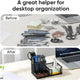3-Compartment Mesh Desk Organizer with Pencil Holder
