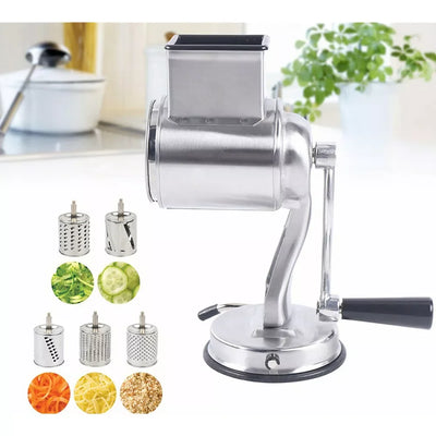 Rotary Cheese Grater Stainless Steel with 5 Blades