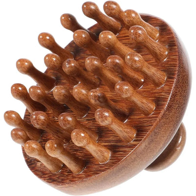 Wooden Scalp Massager Head Brush for Wet and Dry Hair