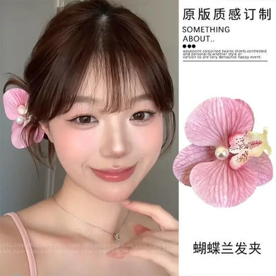 Pearl Flower Hair Clip Barrette